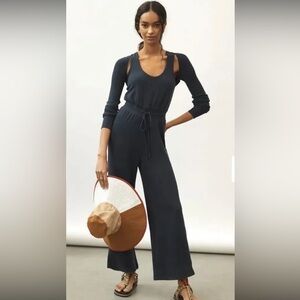 Daily Practice by Anthropologie Reflections Black Jumpsuit XS
